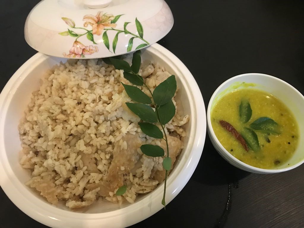 Coconut Rice with Paripp (Dal) curry